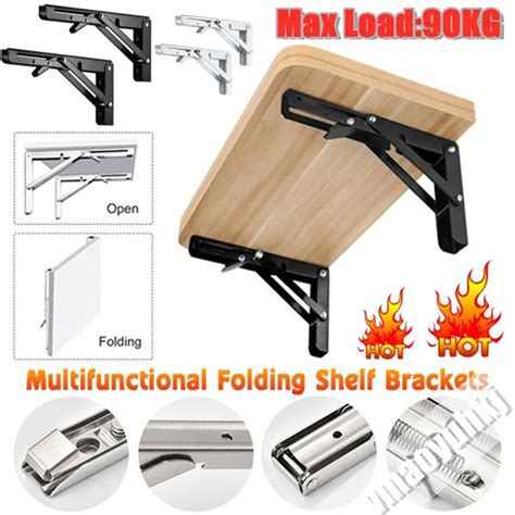 metal folding bracket support for table top|wall mounted folding brackets.